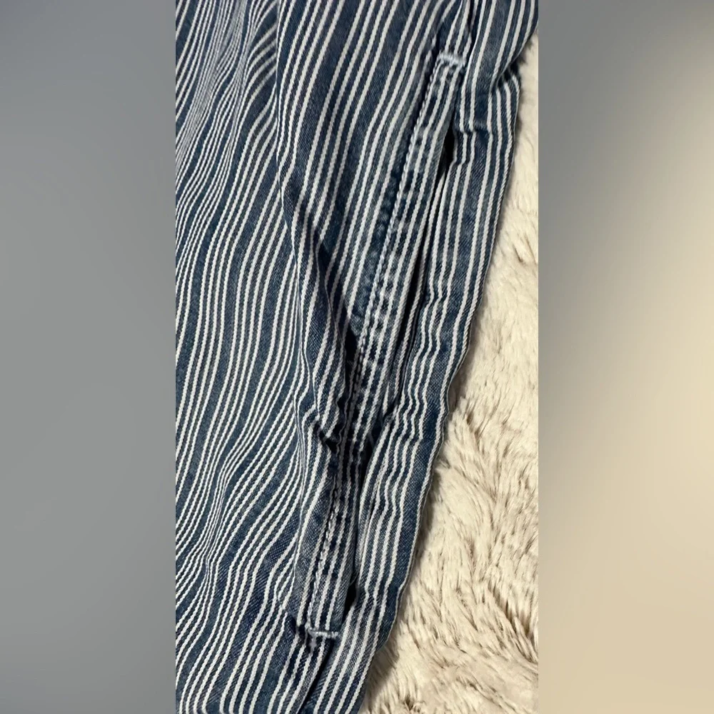 GAP pinstripe long-sleeve button-down shirt dress - Picture 7 of 11